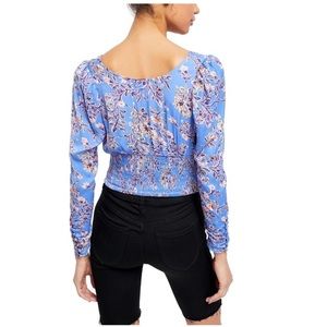 Free people Santiago Bluebell Combo Floral blouse